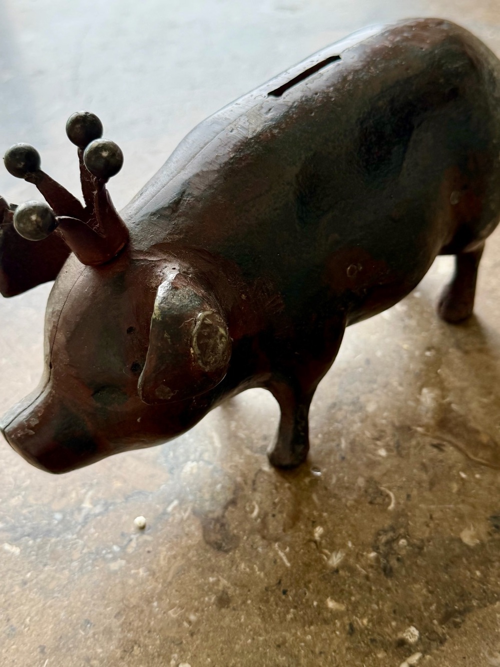 VERY RARE Jan Barboglio Crowned Pig Bank - Picture 4 of 11